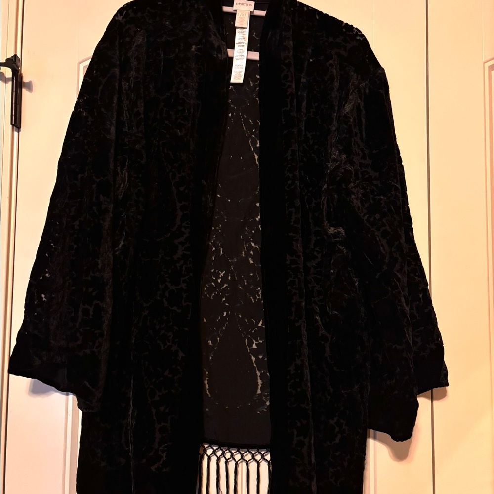 Chico's Black Textured Jacket